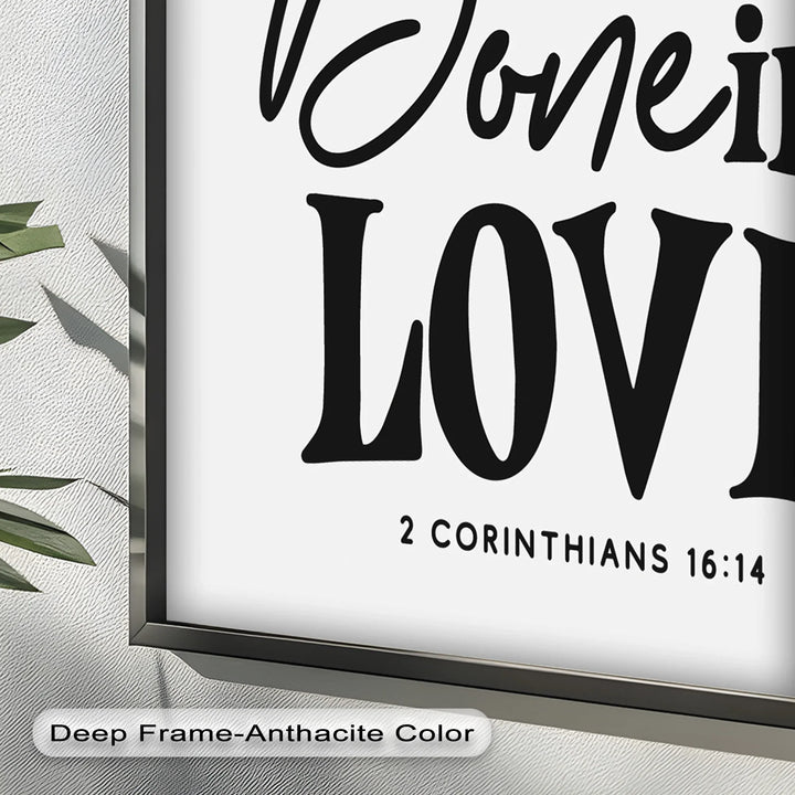 Let Everything Be Done in Love – Scripture Oil Painting - MyPhotoStation