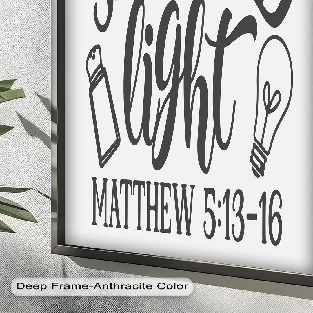 Salz und Licht – Ölgemälde christlicher Schrift