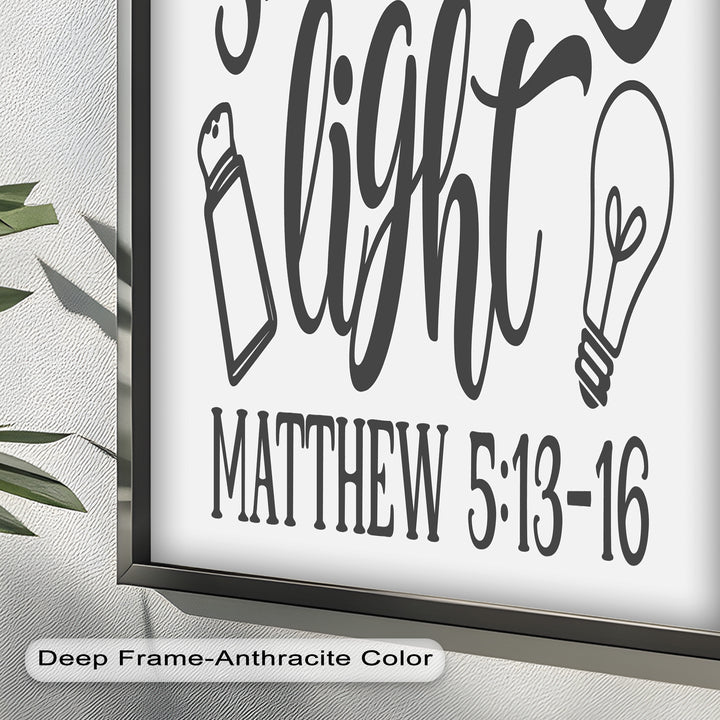 Salz und Licht – Ölgemälde christlicher Schrift