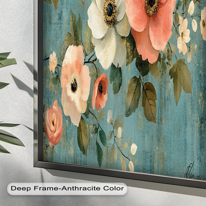 Vintage Bloom – Elegant Floral Oil Painting
