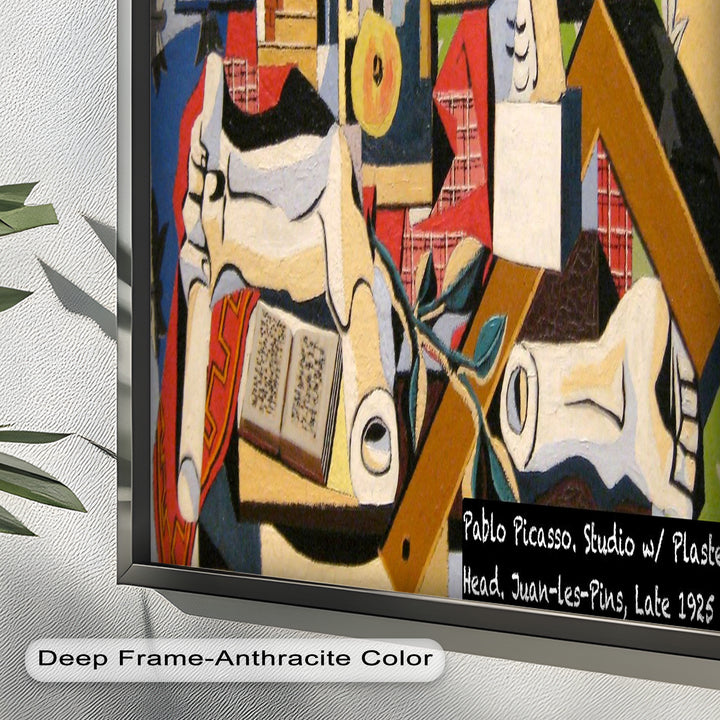 Studio with Plaster Head by Picasso – Cubist Oil Painting