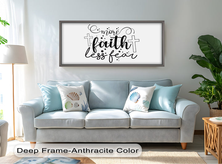 More Faith Less Fear – Christian Bible Oil Painting