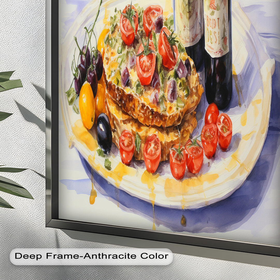 Tuscan Table – Rustic Lasagna and Wine Still Life Food Painting