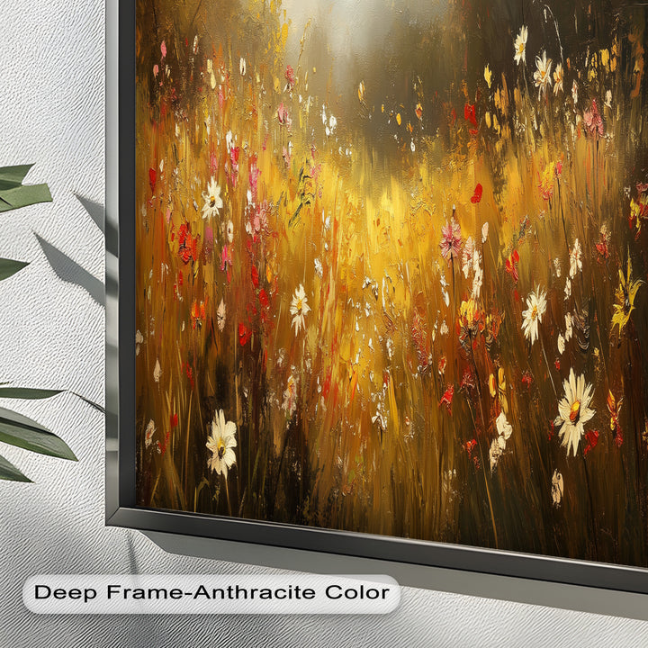 Flowers and Stream – Vibrant Autumn Oil Painting