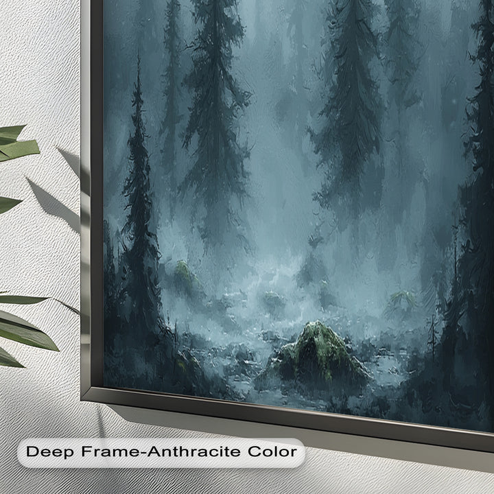 Misty Forest – Tranquil Nature Oil Painting
