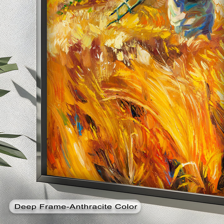 Golden Harvest – Impressionist Oil Painting