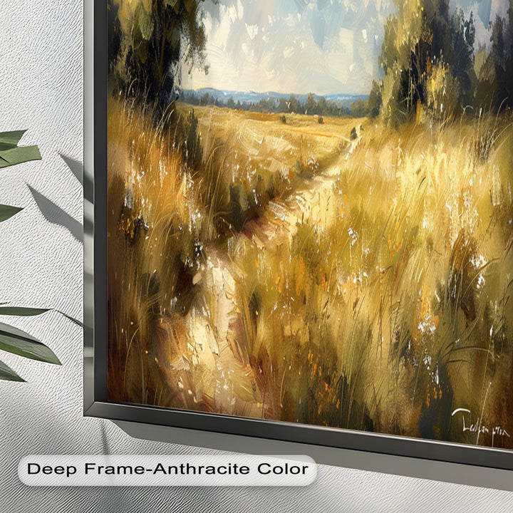 Nostalgic Landscape Framed Art – Nature Oil Painting