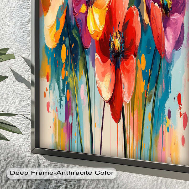 Colored Flowers – Vibrant Floral Oil Painting