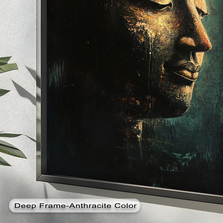 Buddha Face Wall Art – Religious Oil Painting