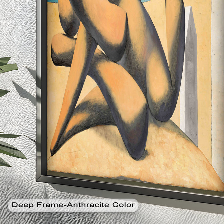 Lovers by the Sea – Abstract Embrace Picasso Oil Painting