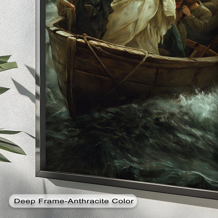 Jesus Calming the Storm Wall Art – Religious Oil Painting