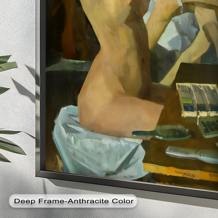 Muted Reverie – Figurative Nude Oil Painting in Earth Tones