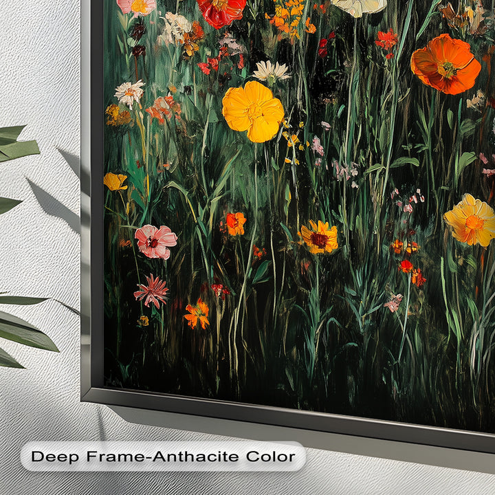 Wild Meadow Bloom – Colorful Field Flowers Flower Oil Painting