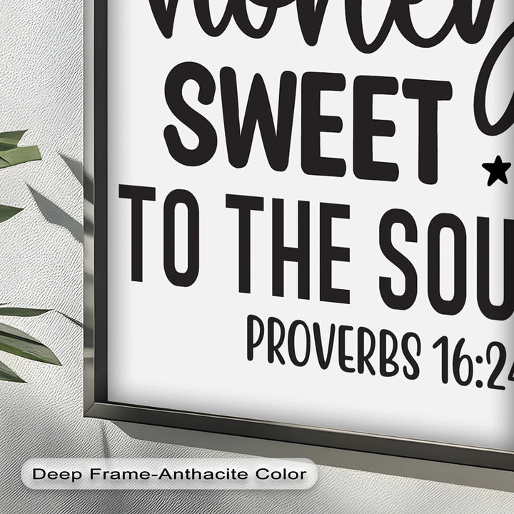 Kind Words Like Honey – Proverbs 16:24 Oil Painting - MyPhotoStation