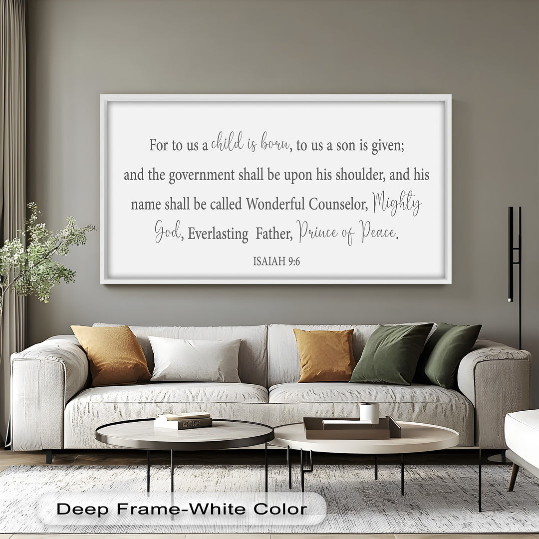 Christian Scripture Oil Painting – “Wonderful Counselor, Prince of Peace” Isaiah 9:6 Art

