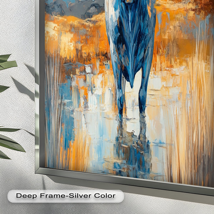Blue Desert Bull – Animal Oil Painting
