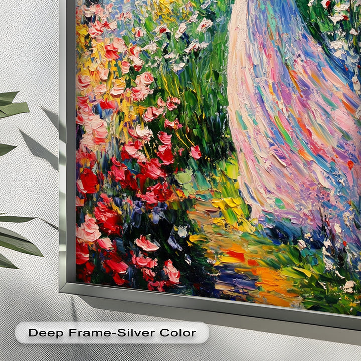 Woman in Floral Crown - Impressionist Oil Painting