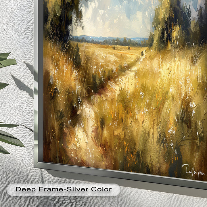 Nostalgic Landscape Framed Art – Nature Oil Painting