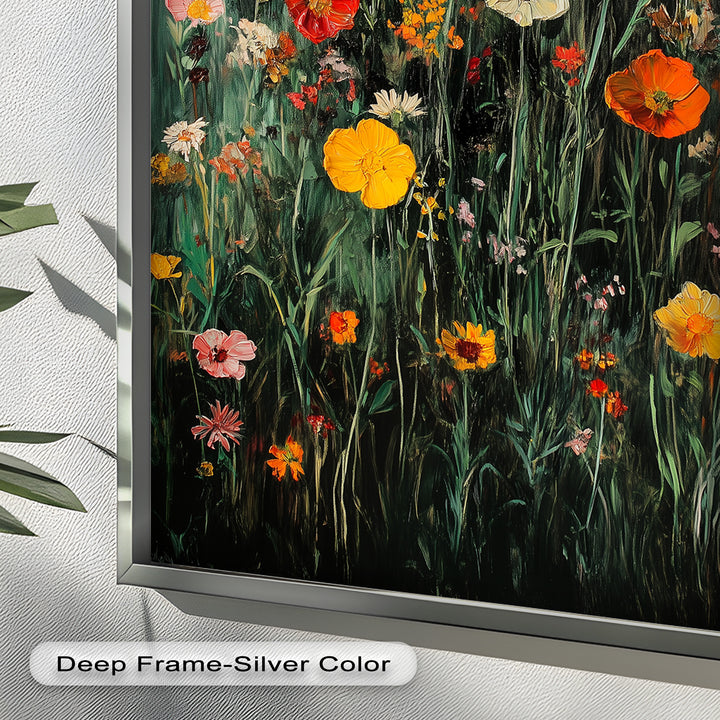 Wild Meadow Bloom – Colorful Field Flowers Flower Oil Painting