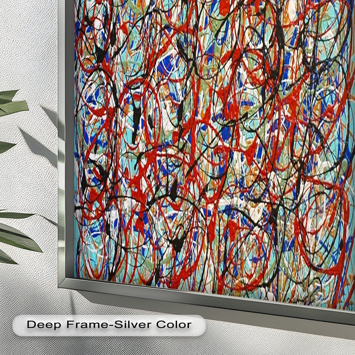 Energetic Abstract Expressionist Wall Art – Modern Oil Painting