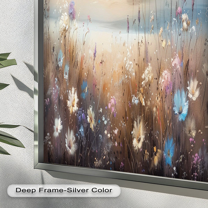 Spring Wildflowers Landscape – Tranquil Nature Oil Painting