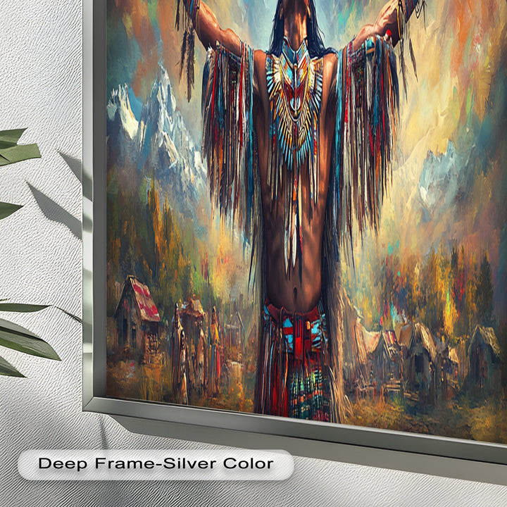 Call of the Sky – Native Ceremony Oil Painting
