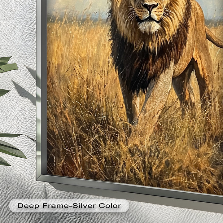 King of the Savannah – Animal Oil Painting