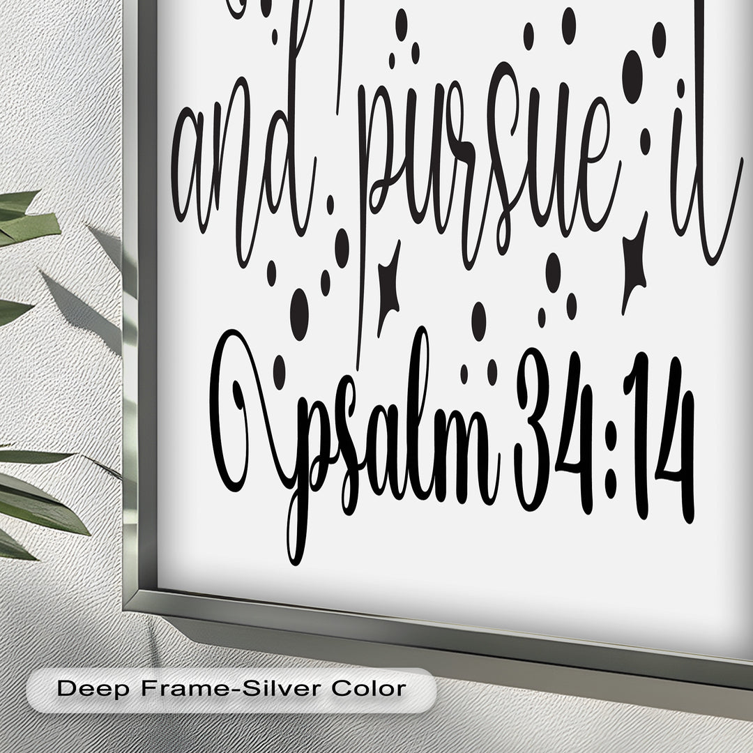 Seek Peace and Pursue It – Psalm 34:14 Bible Oil Paintings