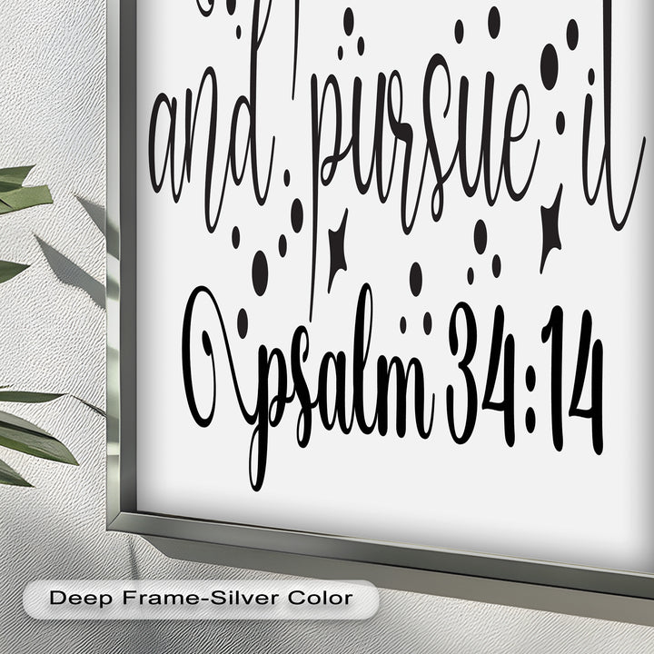 Seek Peace and Pursue It – Psalm 34:14 Bible Oil Paintings