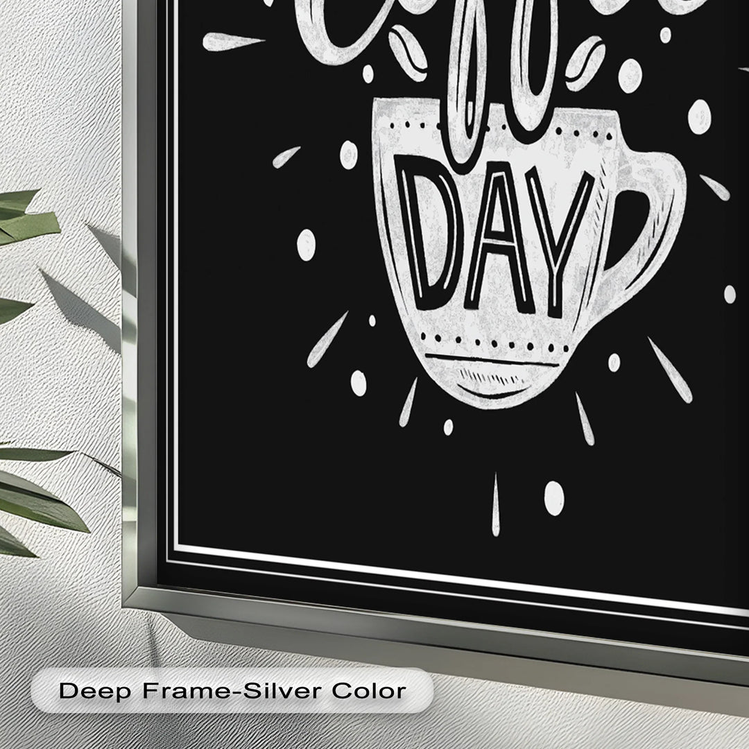 Happy Coffee Day – Fun Typography Oil Painting - MyPhotoStation