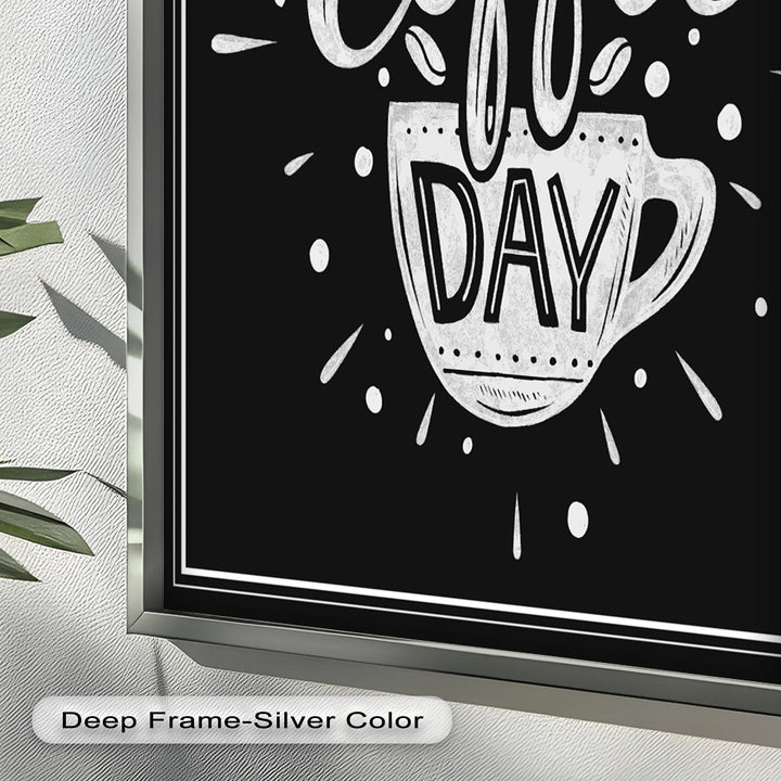 Happy Coffee Day – Fun Typography Oil Painting - MyPhotoStation