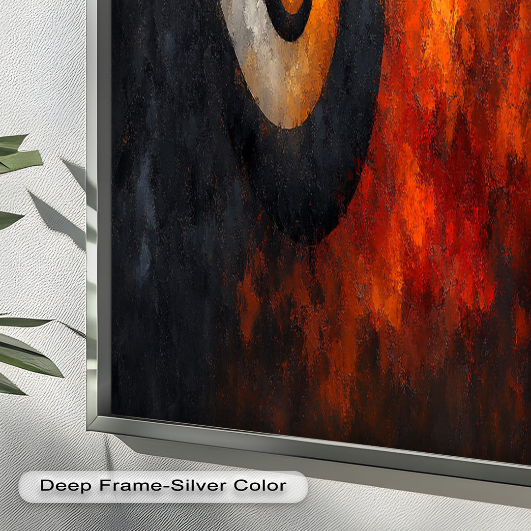 Autumn Swirl – Abstract Spiral Oil Painting