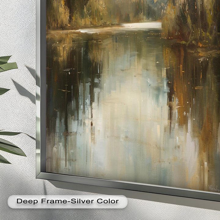 Lake Landscape – Framed Modern Oil Paintings