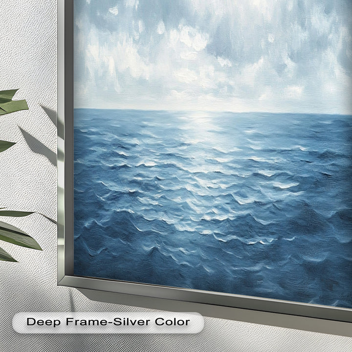 Blue Coastal Art - Ocean Seascape Oil Painting