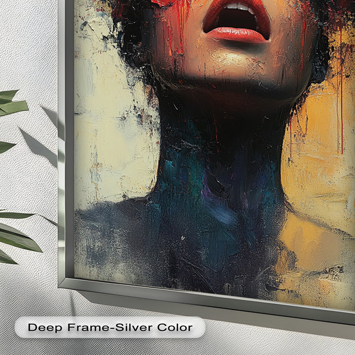 Inferno Within – Fiery Emotional Expression Abstract Oil Painting