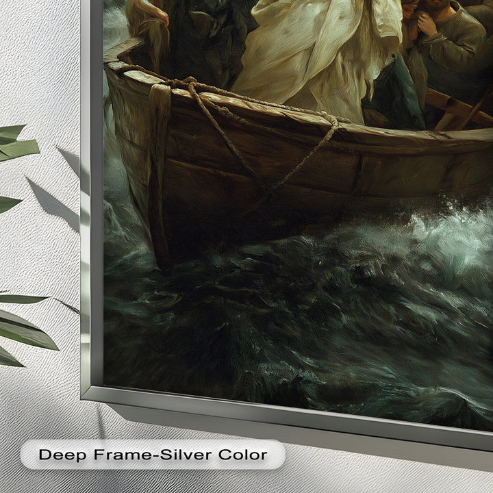 Jesus Calming the Storm Wall Art – Religious Oil Painting