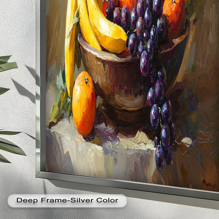 Banana & Grape Fruit Art – Kitchen Wall Oil Painting