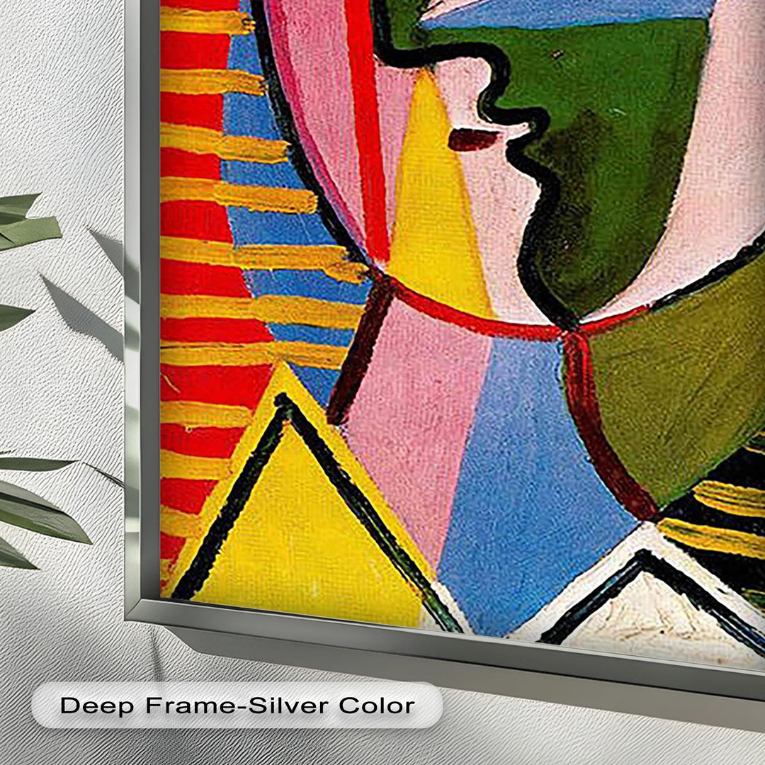 Split Gaze – Colorful Abstract Portrait Picasso Oil Painting - MyPhotoStation