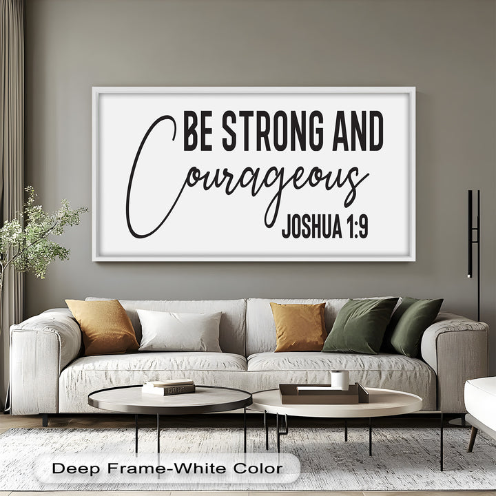 Be Strong and Courageous – Joshua 1:9 Bible Oil Painting