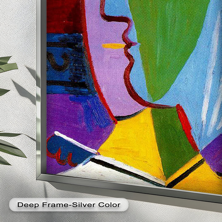 Vibrant Duality – Picasso-Inspired Abstract Oil Painting