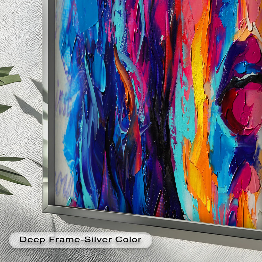 Colored Woman – Expressive Abstract Oil Painting - MyPhotoStation