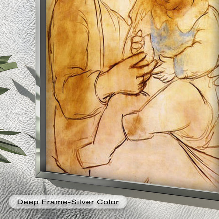 Tender Affection – Mother and Child Picasso Oil Painting