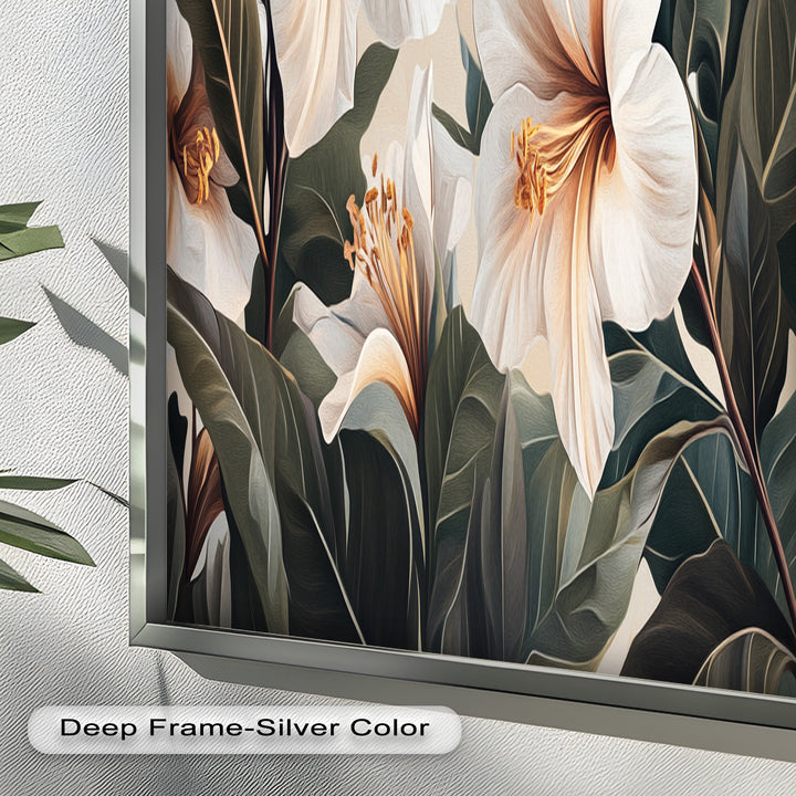 White Hibiscus – Botanical Oil Painting