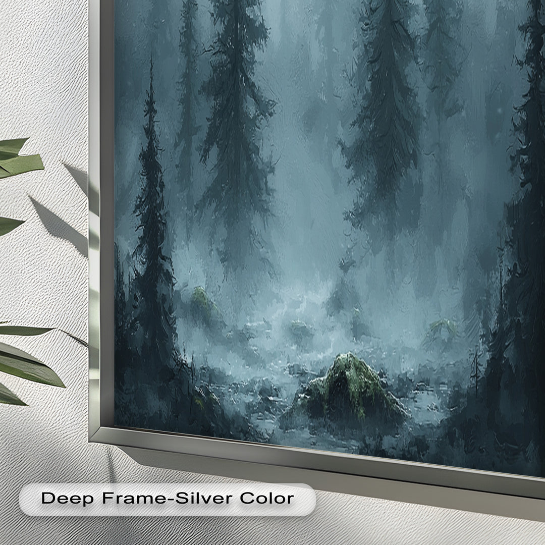 Misty Forest – Tranquil Nature Oil Painting