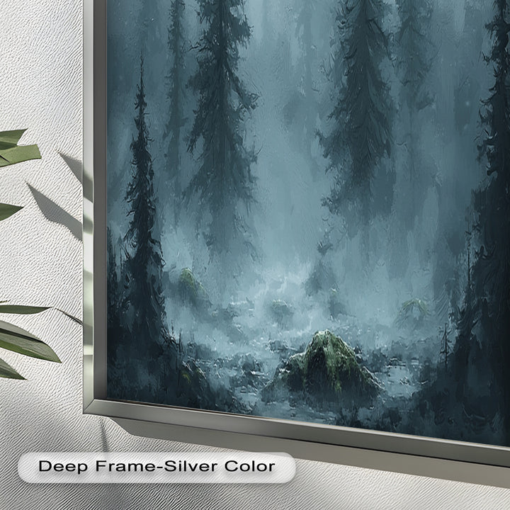 Misty Forest – Tranquil Nature Oil Painting