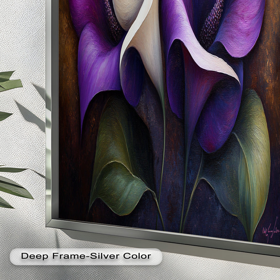 Purple Tulips – Luxurious Floral Oil Painting