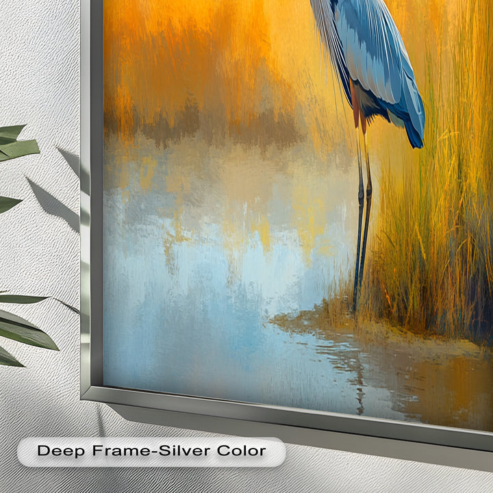Blue Heron by Autumn Marsh – Animal Oil Painting