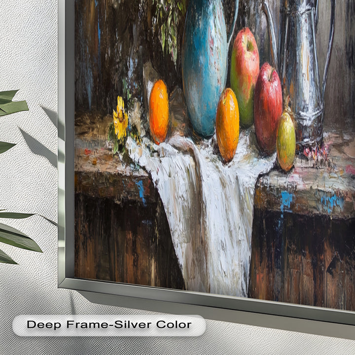 Vintage Floral & Fruit  – Still Life Art Oil Painting