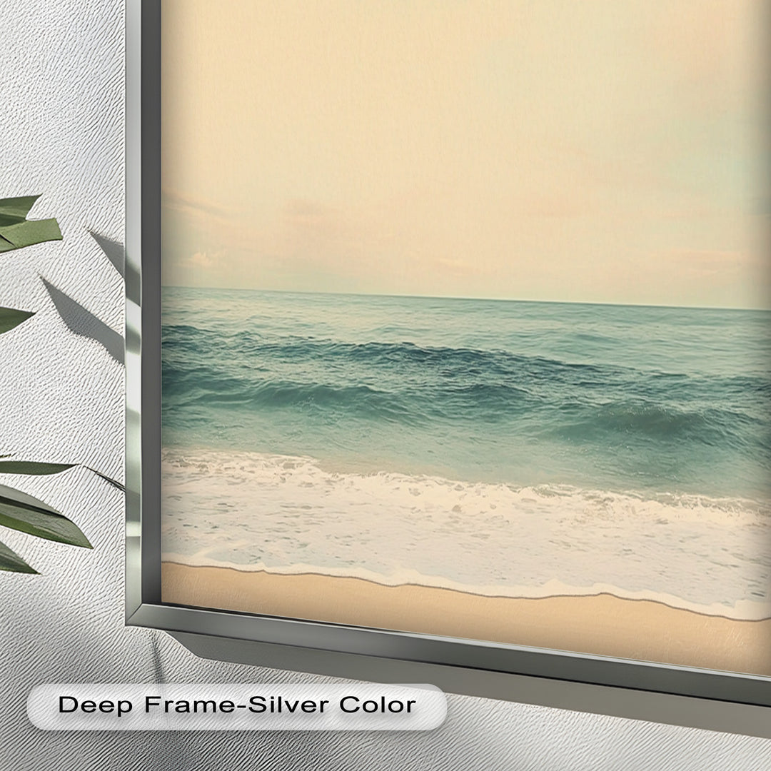Calm Ocean Oil Paintings – Coastal Beach Wall Art
