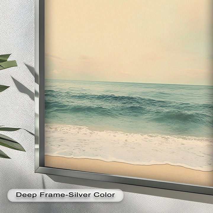 Calm Ocean Oil Paintings – Coastal Beach Wall Art